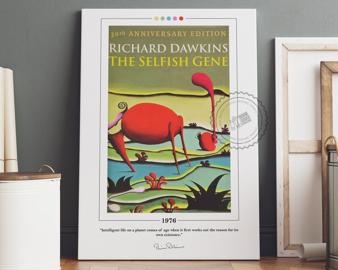 The Selfish Gene Book Cover Poster | Richard Dawkins, the Selfish Gene ...