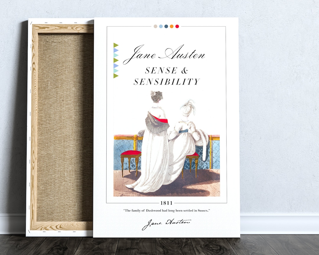 Sense and Sensibility Book Cover Poster | Jane Austen, Sense and