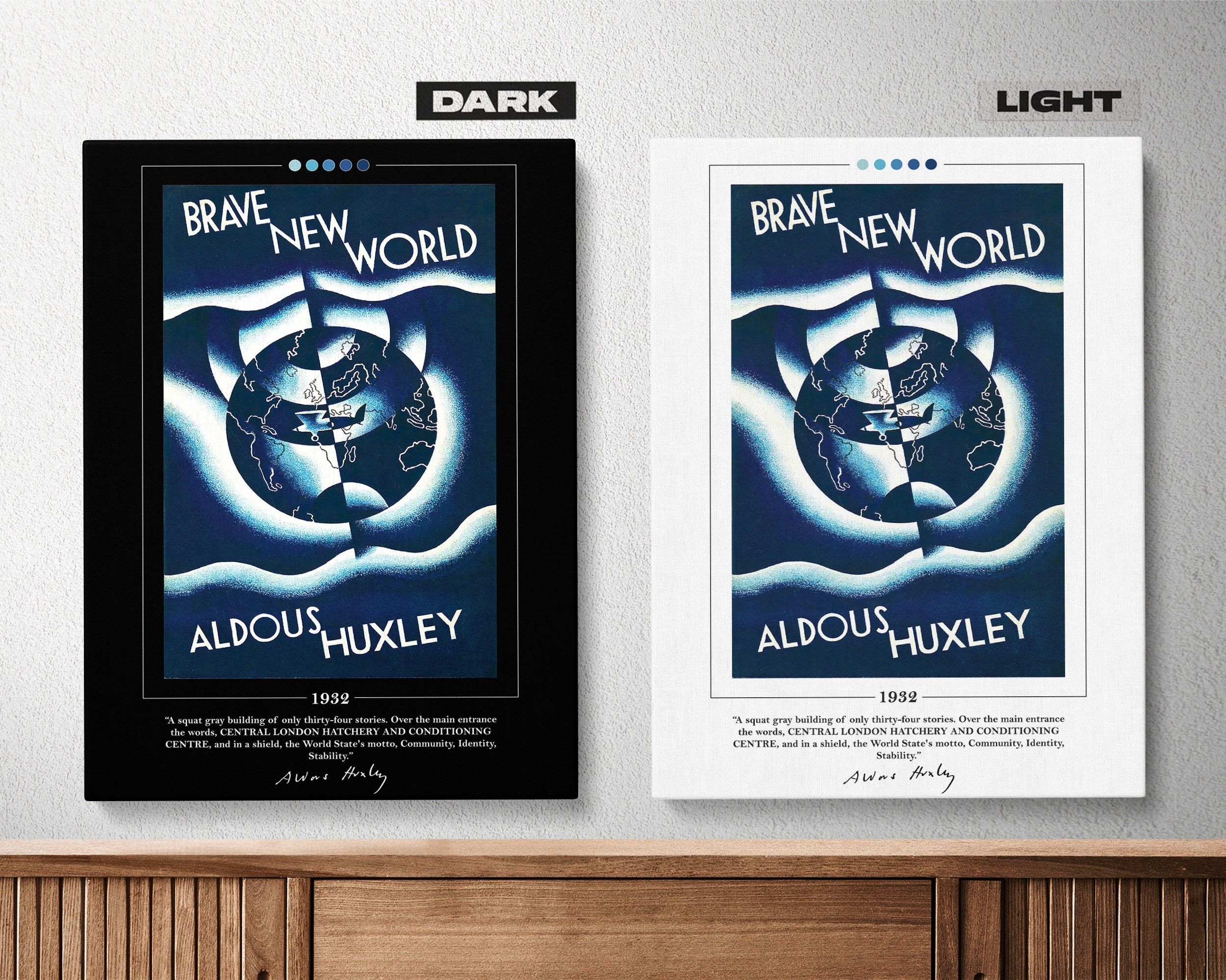 Brave New World Book Cover Poster
