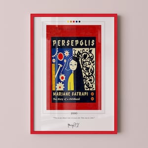 Persepolis Book Cover Poster | Marjane Satrapi, Persepolis Poster, Persepolis Print, Book Posters, Canvas Wall Art, Book Lover Gift