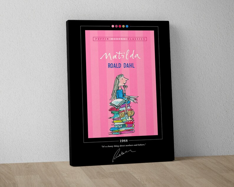 Matilda Book Cover Poster Roald Dahl Matilda Poster - Etsy