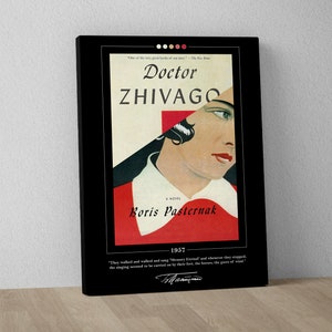 Doctor Zhivago Book Cover Poster Boris Pasternak, Doctor Zhivago Poster, Doctor Zhivago Print, Book Posters, Canvas Print, Book Lover Gift image 3