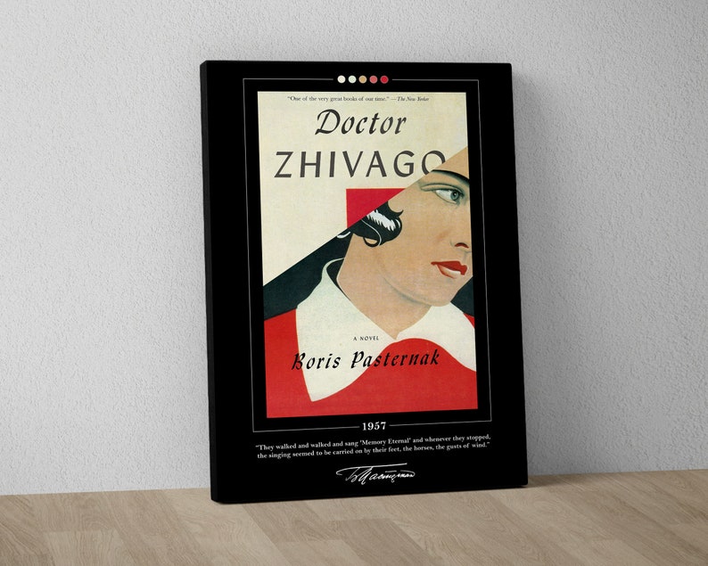 Doctor Zhivago Book Cover Poster Boris Pasternak, Doctor Zhivago Poster, Doctor Zhivago Print, Book Posters, Canvas Print, Book Lover Gift image 3