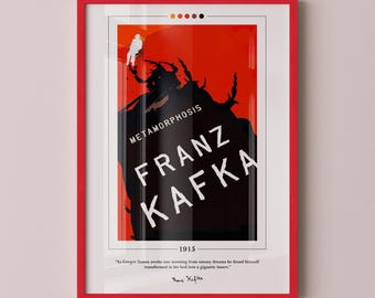 The Metamorphosis Book Cover Poster | Franz Kafka, Metamorphosis Poster, Metamorphosis Print, Book Posters, Canvas Print, Book Lover Gift