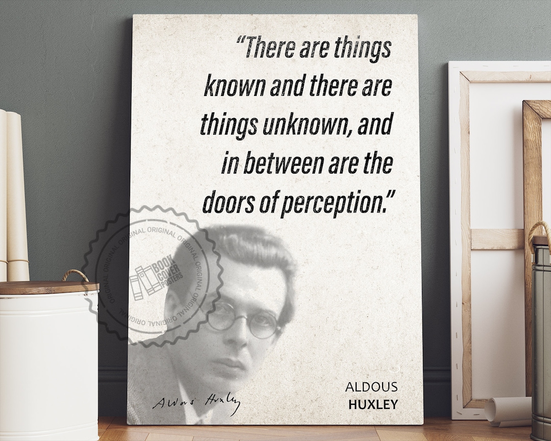 Aldous Huxley Quote Wall Art Doors of Perception Quote Poster, Quote