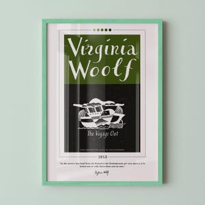 The Voyage Out Book Cover Poster | Virginia Woolf, Book Posters, Book Art, Canvas Wall Art, Book Print, Book Lover Gifts, Bookish Gifts