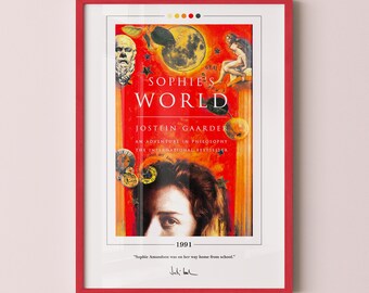 Sophie's World Book Cover Poster | Jostein Gaarder, Sophie's World Poster, Sophie's World Print, Book Posters, Canvas Print, Book Lover Gift