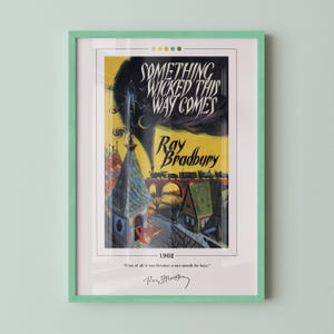 Something Wicked This Way Comes Book Cover Poster | Ray Bradbury, Something Wicked This Way Comes Poster, Book Posters, Canvas Wall Art
