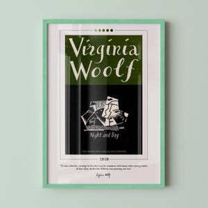 Night and Day Book Cover Poster | Virginia Woolf, Book Posters, Book Art, Canvas Wall Art, Book Print, Book Lover Gifts, Bookish Gifts