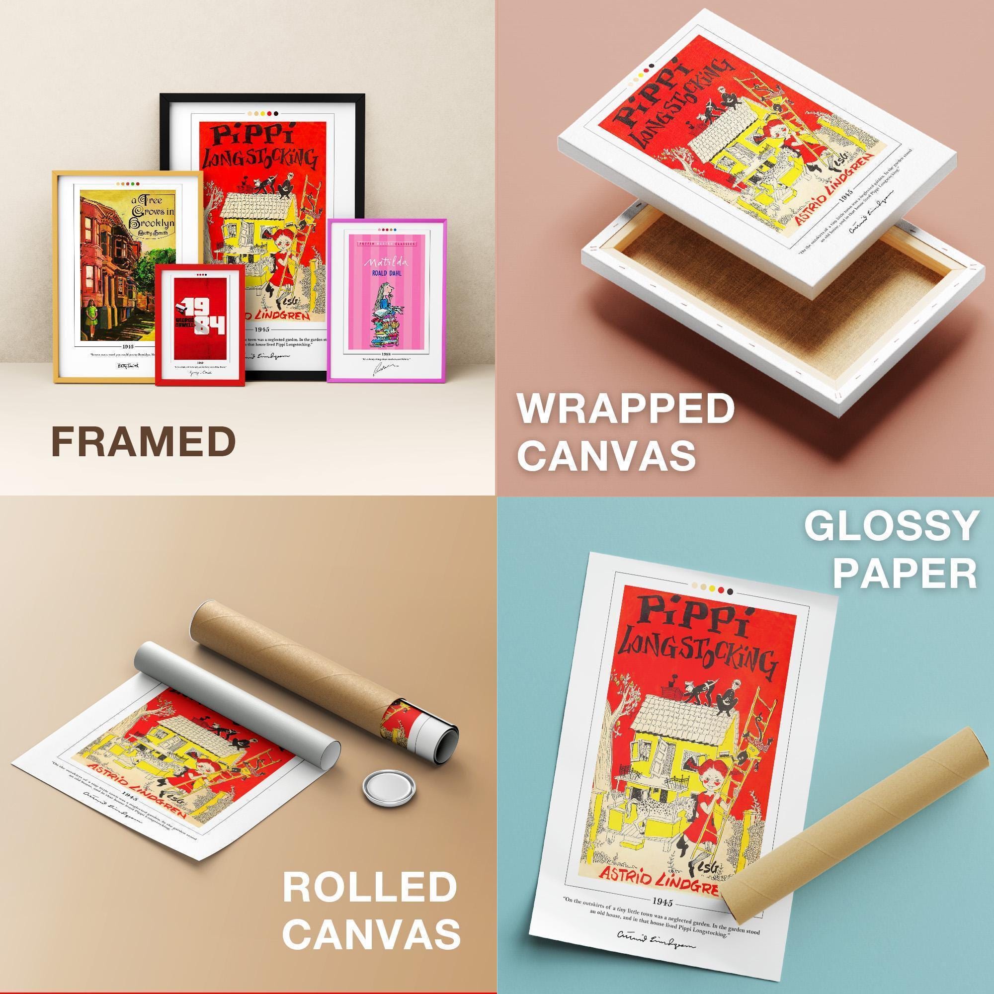 長くつ下のピッピ ブックカバーポスター | アストリッド