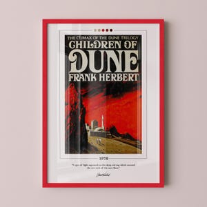 Couverture de livre Les enfants des dunes | Frank Herbert, Dune Print, affiches de livres, impression de livre, toile d'art murale, art du livre, cadeaux pour les amoureux des livres