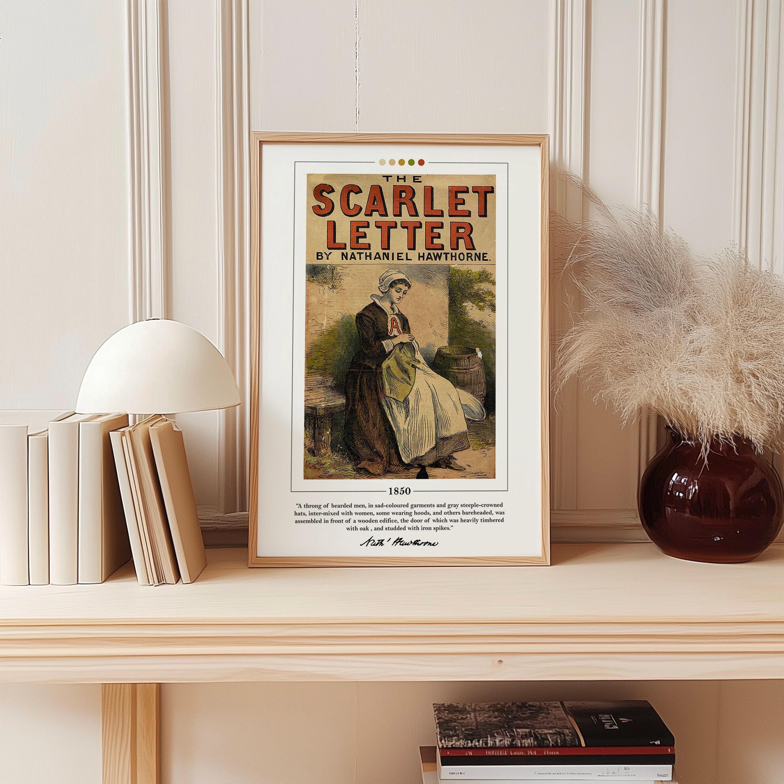 The Scarlet Letter Book Cover Poster | Nathaniel Hawthorne, the Scarlet ...