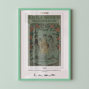 Little Women Book Cover Poster | Louisa May Alcott, Little Women Poster, Little Women Print, Book Posters, Canvas Wall Art, Book Lover Gift