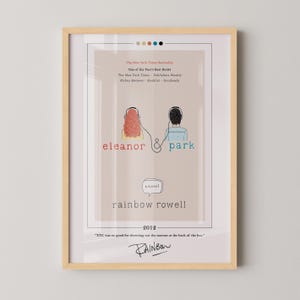 Eleanor and Park Book Cover Poster | Rainbow Rowell, Eleanor and Park Poster, Book Posters, Book Art, Canvas Wall Art, Book Lover Gift