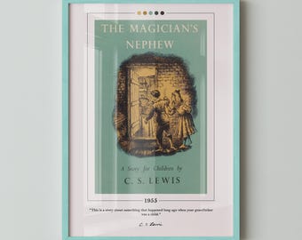 Poster boekomslag boek van de neef van de tovenaar | C. S. Lewis, poster The Chronicles of Narnia, boekposters, canvas muurkunst, cadeaus boekenliefhebber