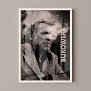 Póster de Charles Bukowski, lienzo decorativo para pared, regalos para amantes de los libros, regalos para lectores, regalos para amantes de los libros, regalos para ratones de biblioteca, decoración de bibliotecas