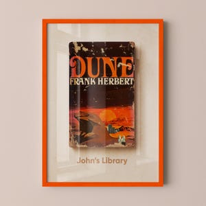 Dune Custom Library Wall Art, Personalized Book Cover Poster, Library Decor, Book Lover Gift, Literary Gifts, Bookish Gifts, Book Art