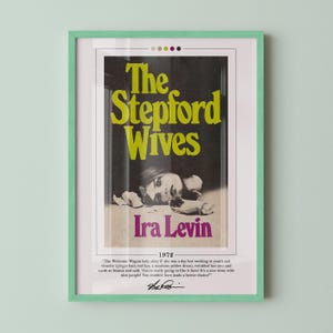 The Stepford Wives Book Cover Poster | Ira Levin, Stepford Wives Poster, Stepford Wives Print, Book Posters, Book Art, Book Lover Gift