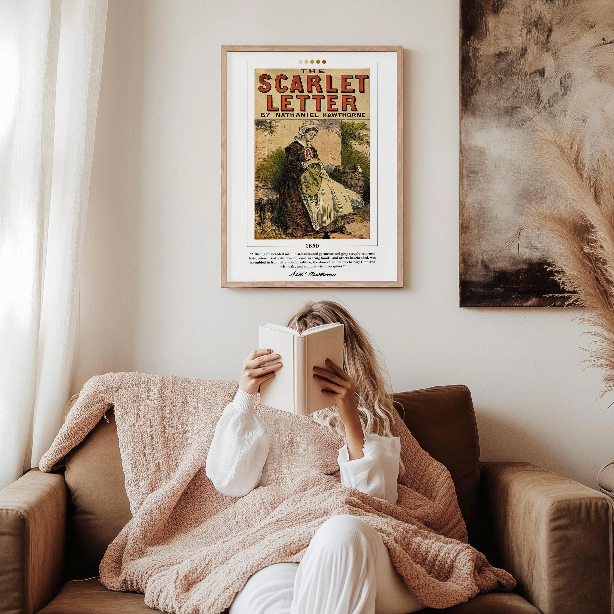 The Scarlet Letter Book Cover Poster | Nathaniel Hawthorne, the Scarlet ...