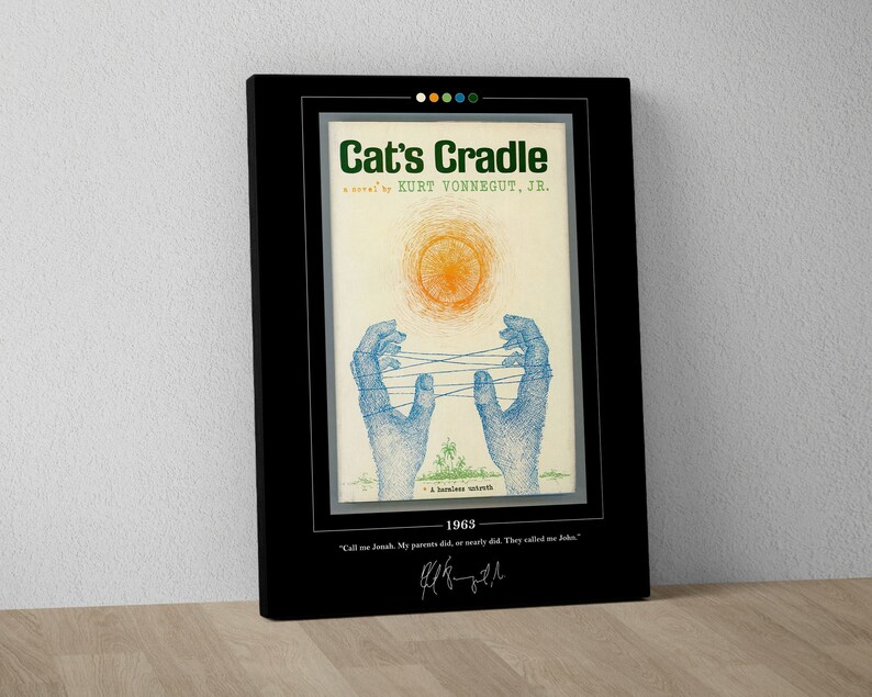 Cat's Cradle Book Cover Poster Kurt Vonnegut Cat's Etsy