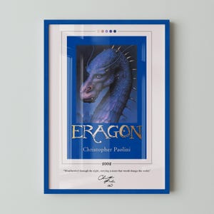 Eragon Book Cover Poster | Christopher Paolini, Eragon Poster, Eragon Print, Book Posters, Canvas Wall Art, Book Art, Book Lover Gift