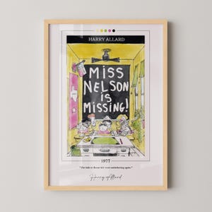 Miss Nelson wird vermisst Buchcover Poster | Harry Allard, Miss Nelson wird vermisst Poster, Buch Poster, Leinwand Wandkunst, Geschenk für Buchliebhaber