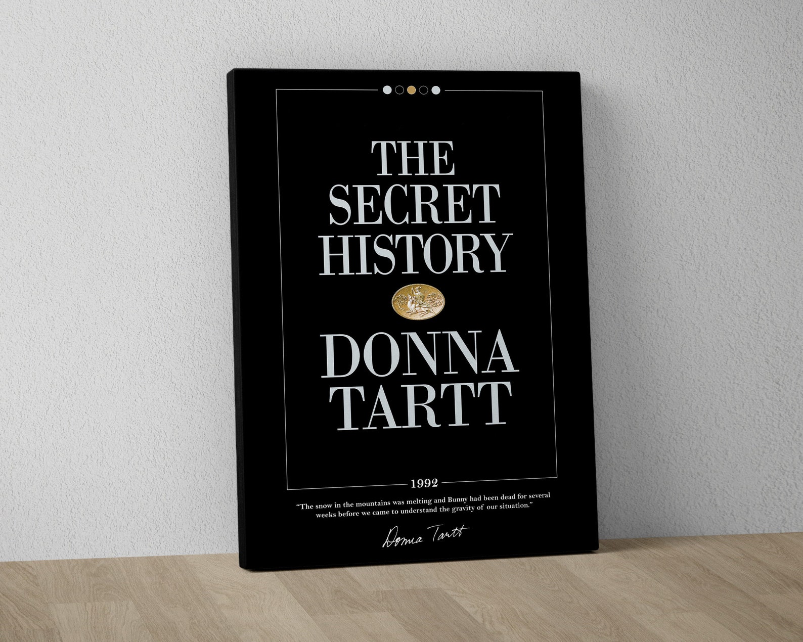 The Secret History Book Cover Poster Donna Tartt the Secret Etsy