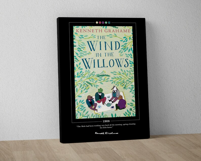 The wind in the willows book cover poster kenneth grahame etsy