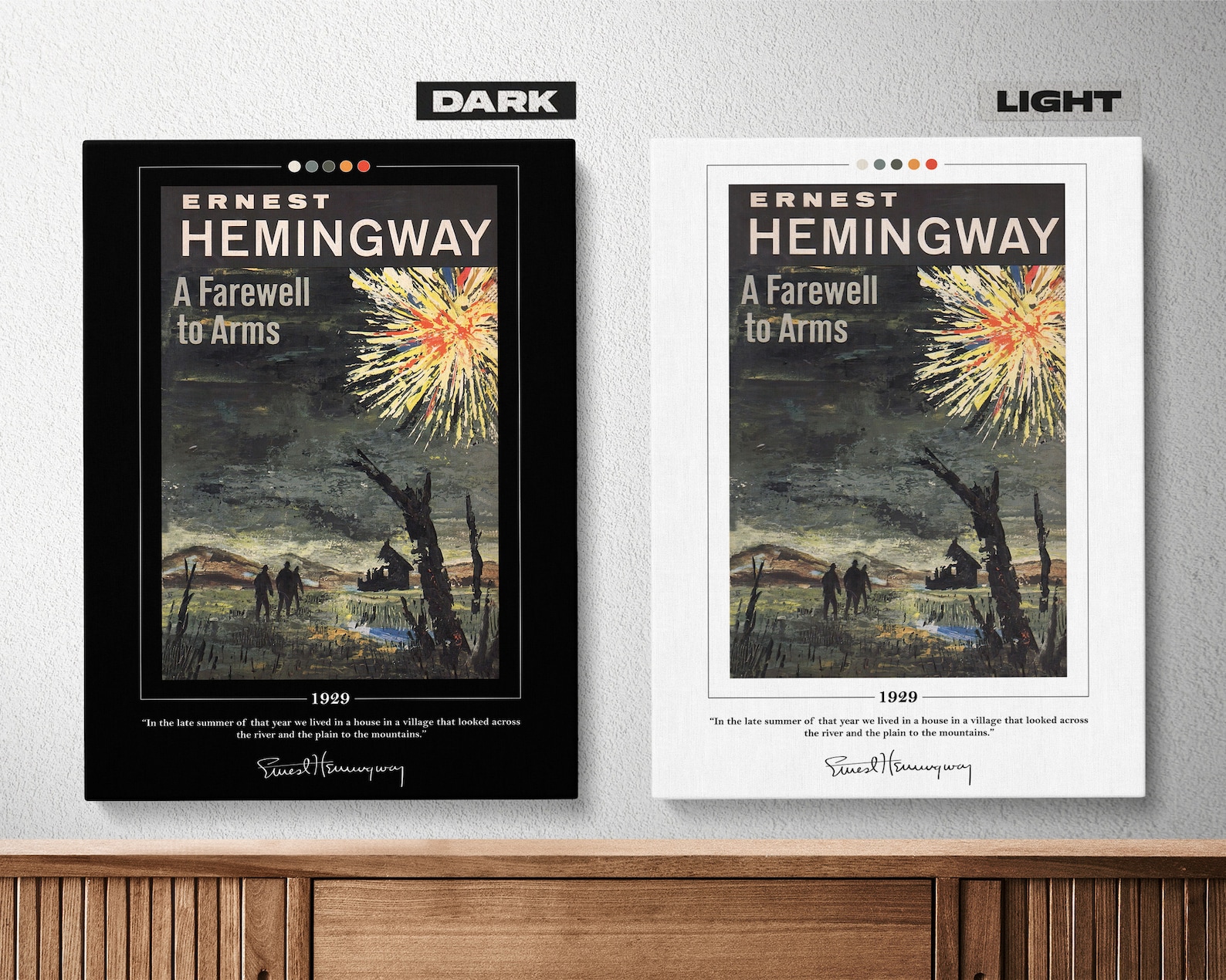 A Farewell to Arms Book Cover Poster Ernest Hemingway A - Etsy