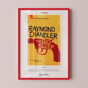 The Big Sleep Book Cover Poster | Raymond Chandler, The Big Sleep Poster, The Big Sleep Print, Book Posters, Canvas Print, Book Lover Gift
