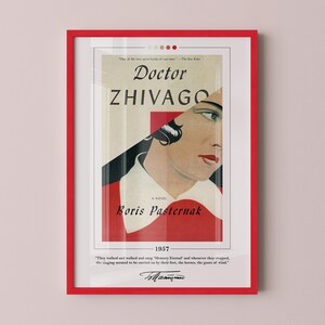 Doctor Zhivago Book Cover Poster | Boris Pasternak, Doctor Zhivago Poster, Doctor Zhivago Print, Book Posters, Canvas Print, Book Lover Gift