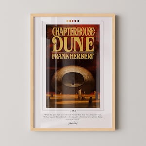 Chapterhouse Dune Book Cover Poster | Frank Herbert, Dune Print, Book Posters, Book Print, Canvas Wall Art, Book Art, Book Lover Gifts