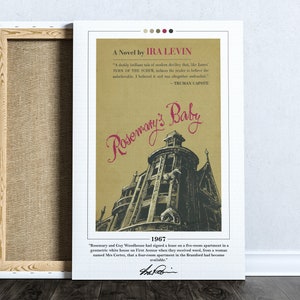 Cartel de la portada del libro del bebé de Rosemary / Ira Levin, cartel del bebé de Rosemary, impresión del bebé de Rosemary, carteles de libros, arte del libro, regalo del amante del libro