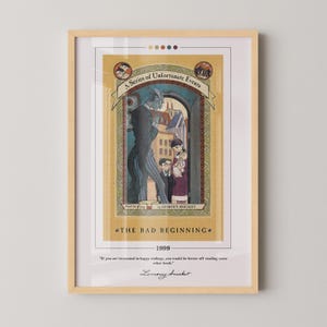 A Series of Unfortunate Events Book Cover Poster | Lemony Snicket, A Series of Unfortunate Events Poster, Book Posters, Book Lover Gift