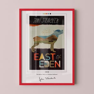 East of Eden Book Cover Poster | John Steinbeck, East of Eden Poster, East of Eden Print, Book Posters, Canvas Wall Art, Book Lover Gift