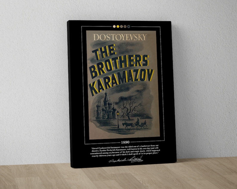 The Brothers Karamazov Book Cover Poster Fyodor Dostoevsky Etsy