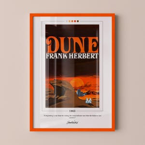 Dune Book Cover Poster | Frank Herbert, Dune Poster, Dune Print, Book Posters, Book Print, Canvas Wall Art, Book Art, Book Lover Gift