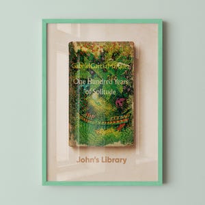 One Hundred Years of Solitude Custom Library Wall Art, Personalized Book Cover Poster, Library Decor, Book Lover Gift, Literary Gifts