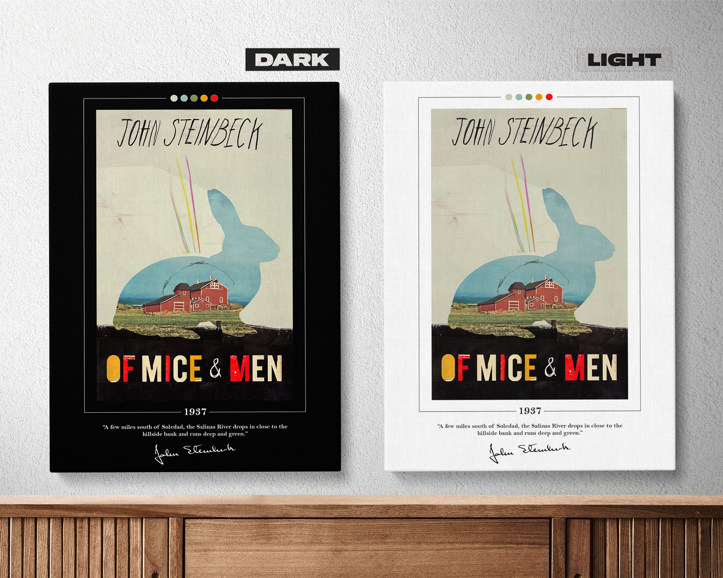 Of Mice And Men Book Cover Poster