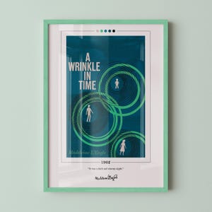 A Wrinkle in Time Book Cover Poster | Madeleine L'Engle, A Wrinkle in Time Poster, Book Posters, Canvas Wall Art, Book Art, Book Lover Gift