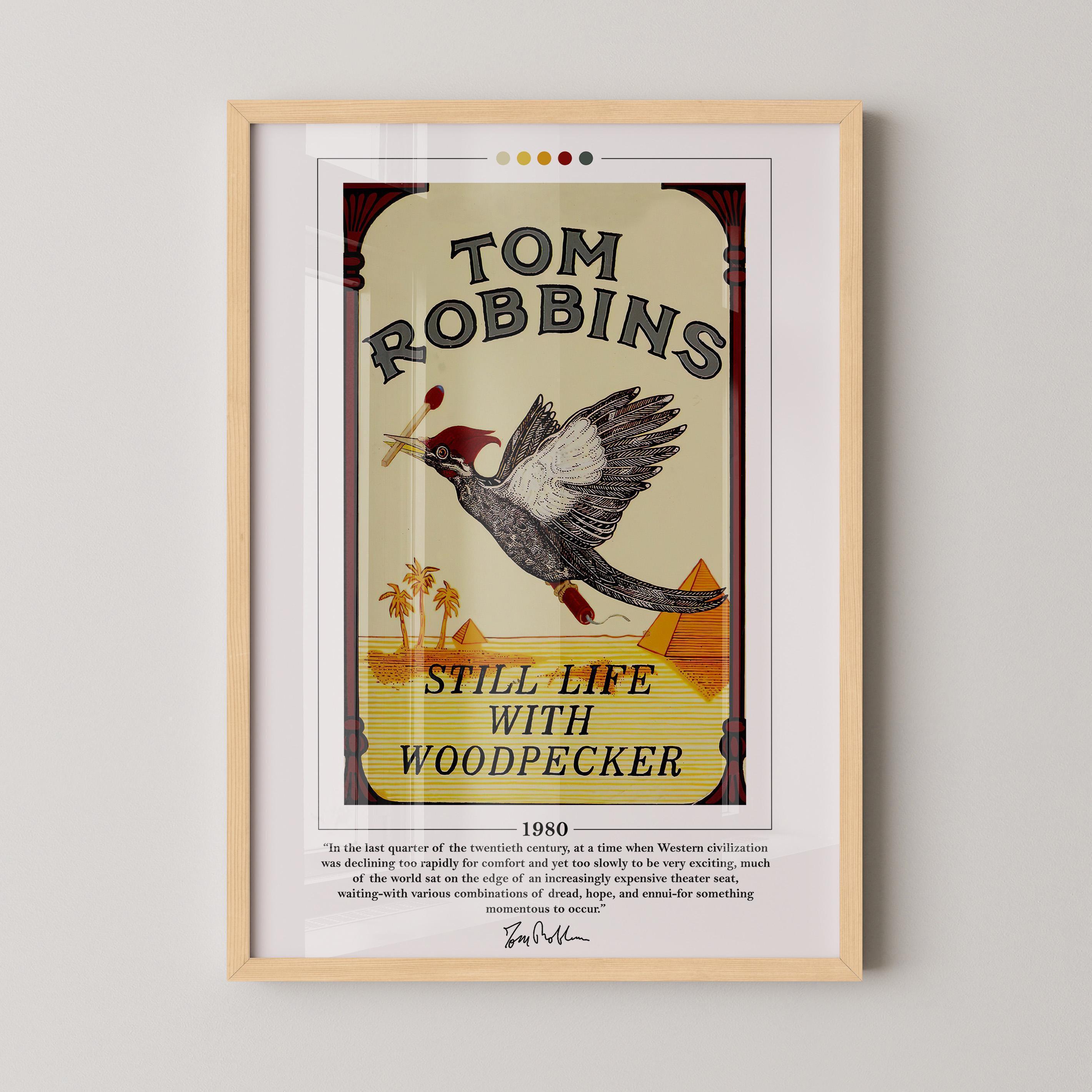 Still Life With Woodpecker Book Cover Poster | Tom Robbins, Still