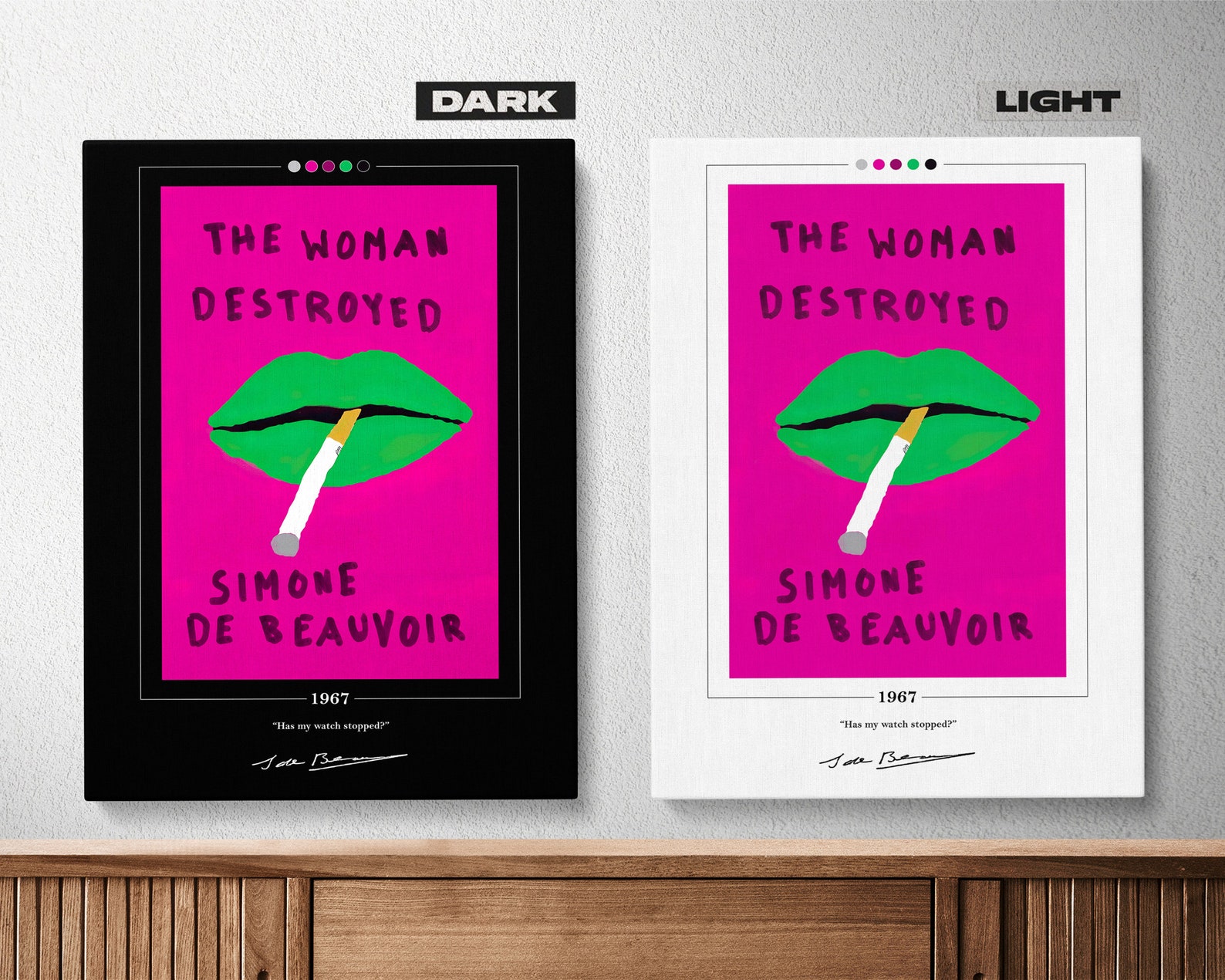 The Woman Destroyed Book Cover Poster Simone De Beauvoir - Etsy