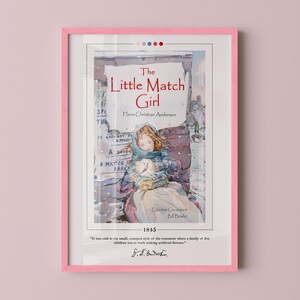 The Little Match Girl Book Cover Poster | Hans Christian Andersen, The Little Match Girl Poster, Book Posters, Book Art, Book Lover Gift