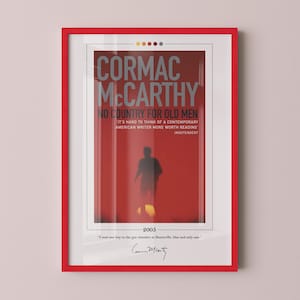 No Country for Old Men Book Cover Poster | Cormac McCarthy, No Country for Old Men Poster, Book Posters, Canvas Wall Art, Book Lover Gift image 1
