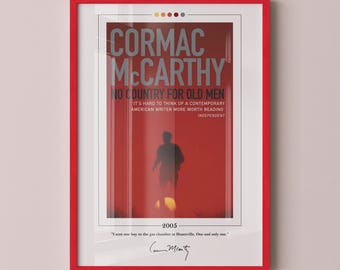 No Country for Old Men Book Cover Poster | Cormac McCarthy, No Country for Old Men Poster, Book Posters, Canvas Wall Art, Book Lover Gift