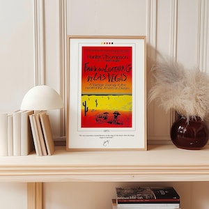 Fear and Loathing in Las Vegas Book Cover Poster | Hunter S. Thompson, Fear and Loathing in Las Vegas Poster, Book Posters, Book Lover Gift image 6