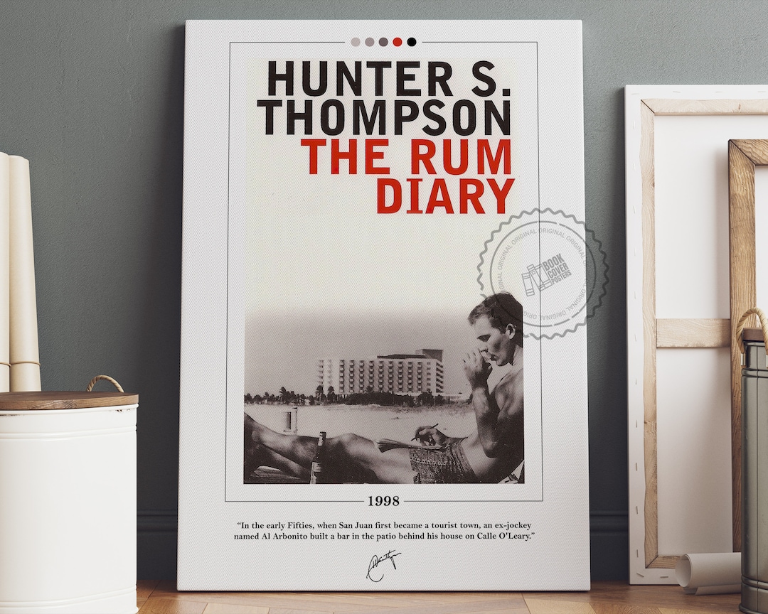 The Rum Diary Book Cover Poster Hunter S. Thompson, the Rum Diary Poster, the Rum Diary Print