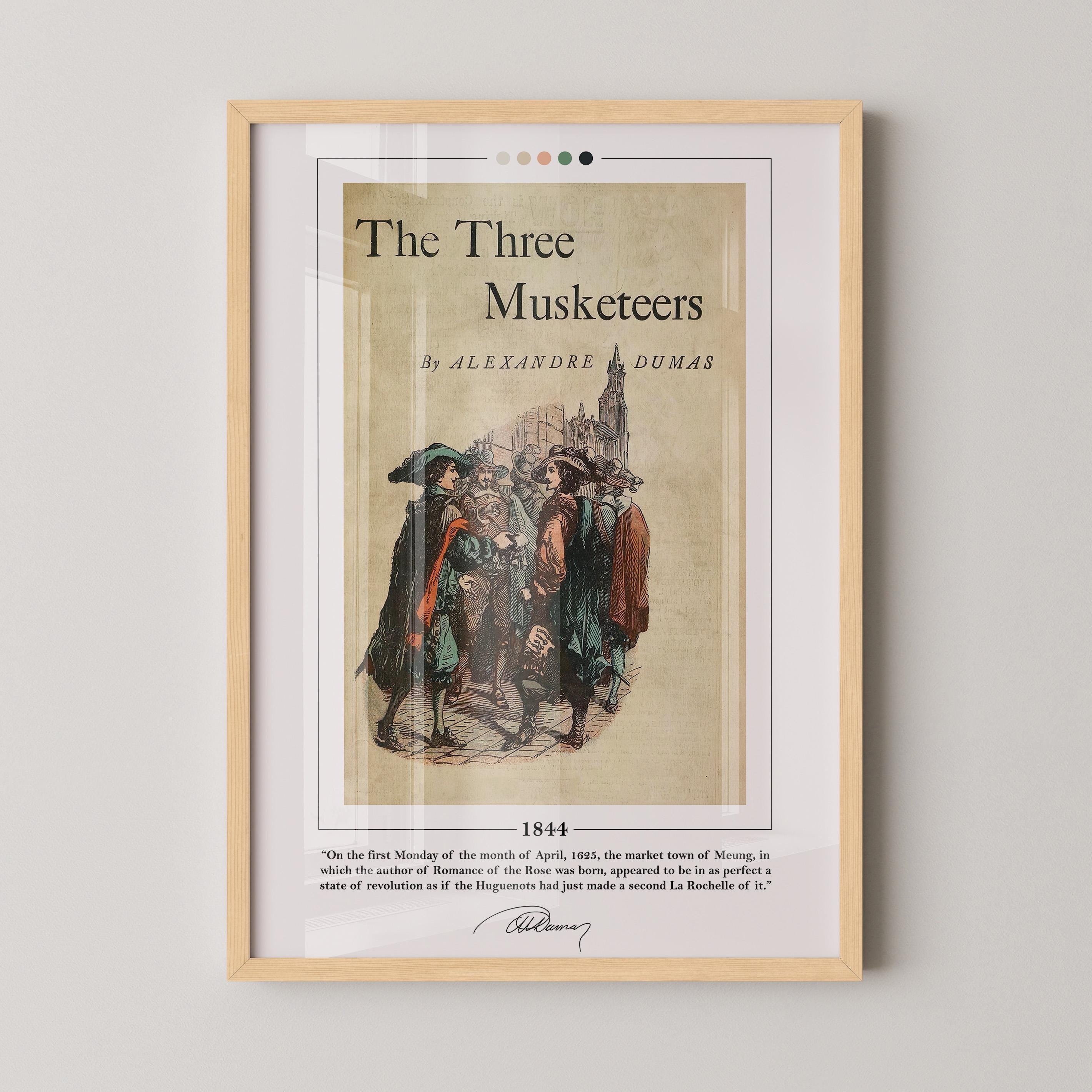 The Three Musketeers Book Cover Poster | Alexandre Dumas, the Three ...
