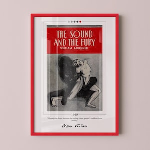 The Sound and the Fury Book Cover Poster | William Faulkner, The Sound and the Fury Poster, Book Posters, Canvas Wall Art, Book Lover Gift