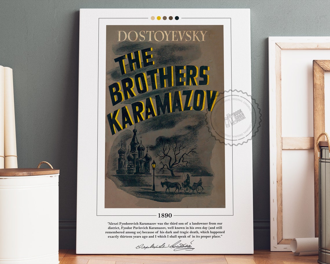 The Brothers Karamazov Book Cover Poster Fyodor Dostoevsky Etsy
